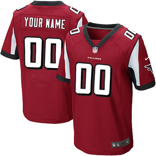 Men's Elite Nike Jersey Red Home - Customized NFL Atlanta Falcons